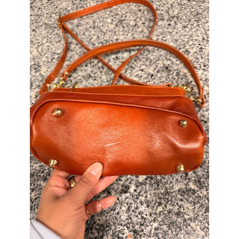 Divina Firenze Italian Leather Shoulder Bag – Burnt Orange - Picture 6 of 8